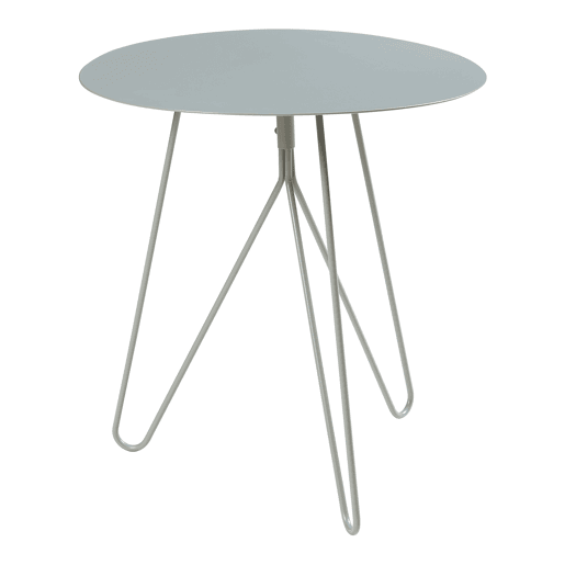 Mesa de apoio Nopimi redonda metal 45xØ43 cm Cinzento mate en.casa