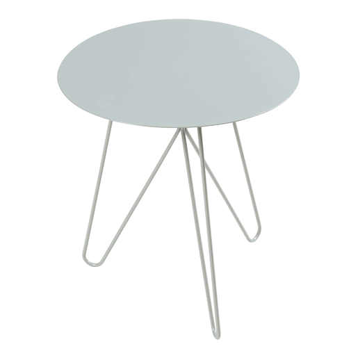 Mesa de apoio Nopimi redonda metal 45xØ43 cm Cinzento mate en.casa