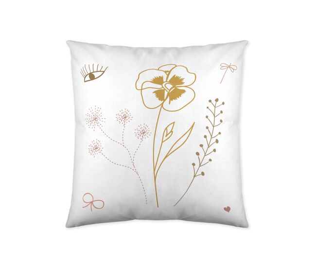 Haciendo el indio - funda de cojin estampado - sin relleno - 40x40 cm - algodón extra suave - flower chaos