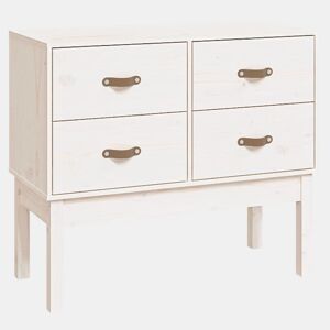 Mesa Consola - Mesa De Entrada 90x40x78 cm madeira de pinho maciça branco