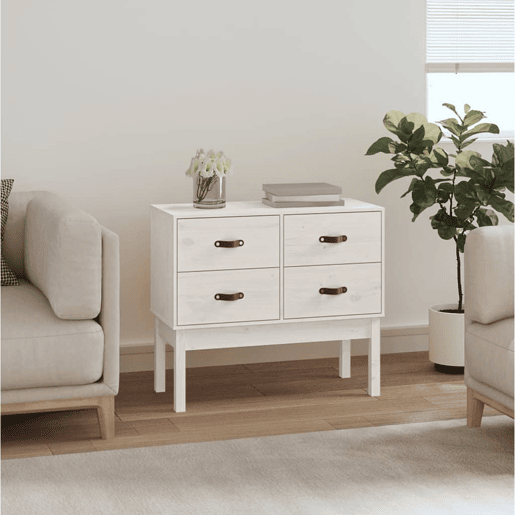 Mesa Consola - Mesa De Entrada 90x40x78 cm madeira de pinho maciça branco