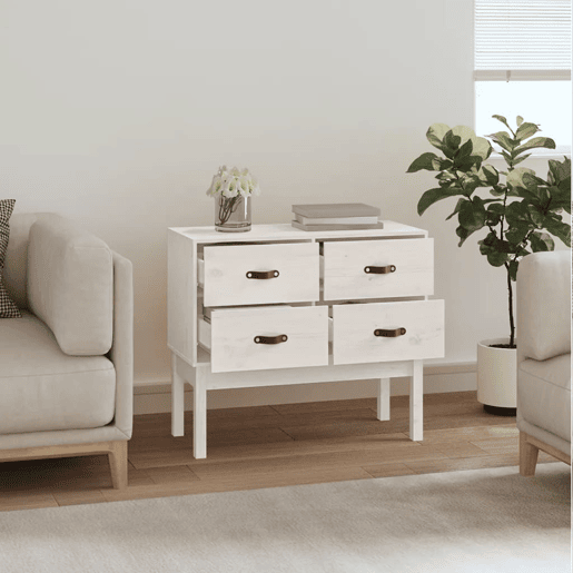 Mesa Consola - Mesa De Entrada 90x40x78 cm madeira de pinho maciça branco