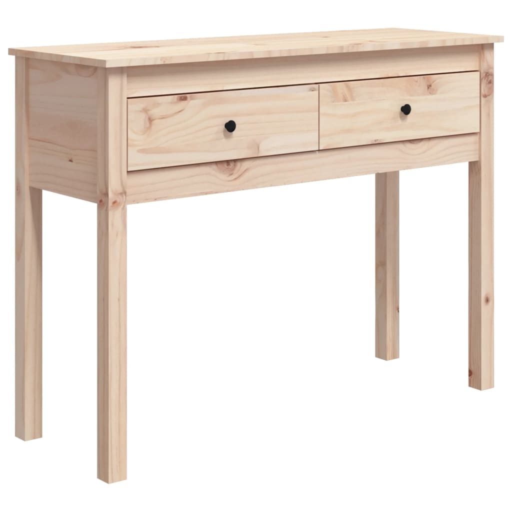 Mesa consola - mesa de entrada madera maciza de pino 100x35x75 cm