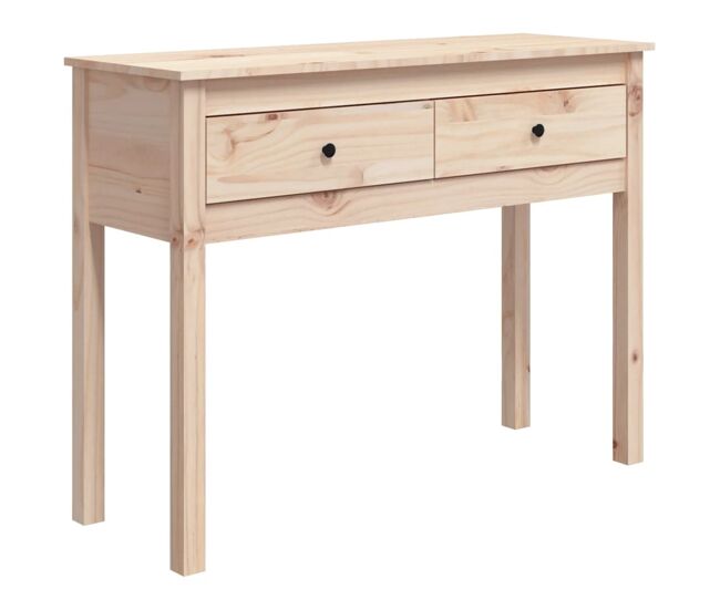 Mesa consola - mesa de entrada madera maciza de pino 100x35x75 cm