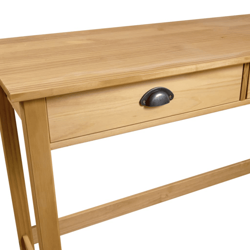 Mesa Consola - Mesa De Entrada Hill c 2 gavetas 110x45x74 cm pinho maciço