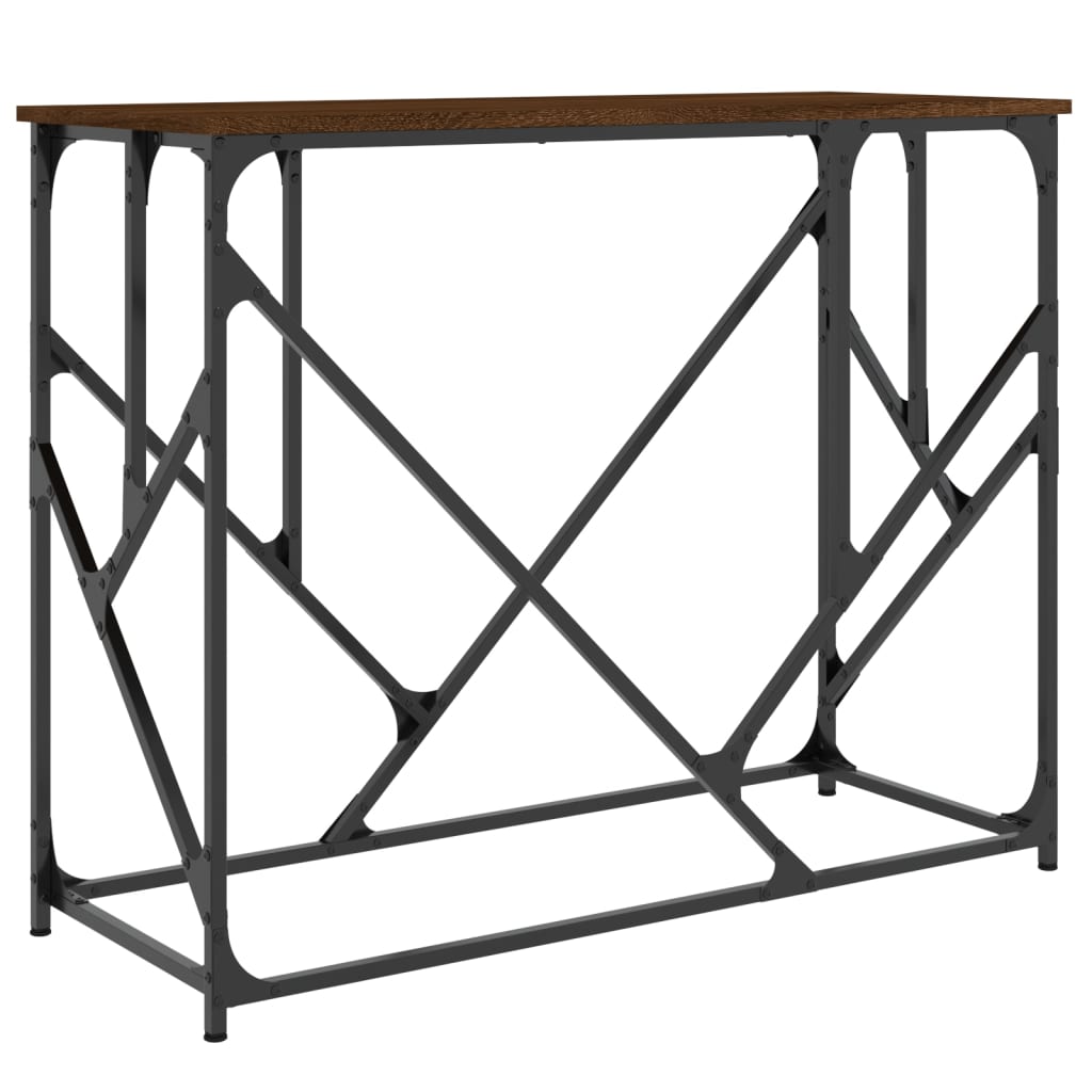 Mesa consola - mesa de entrada madera de ingeniería marrón roble 100x40x80 cm