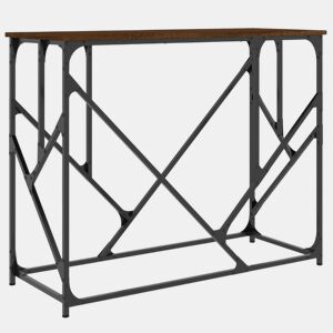 Mesa Consola - Mesa De Entrada 100x40x80cm derivados de madeira carvalho castanho