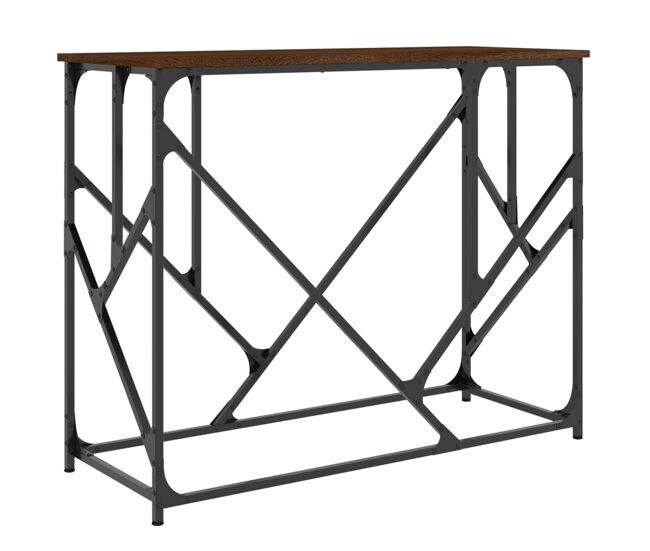 Mesa consola - mesa de entrada madera de ingeniería marrón roble 100x40x80 cm