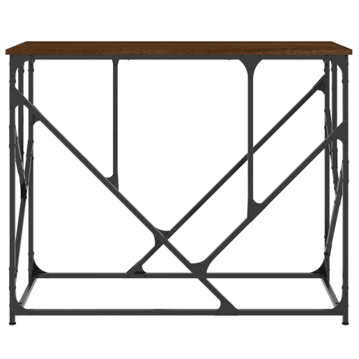 Mesa Consola - Mesa De Entrada 100x40x80cm derivados de madeira carvalho castanho