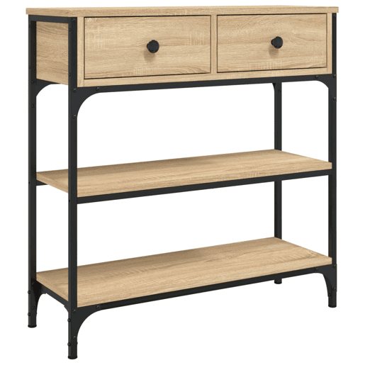 Mesa Consola - Mesa De Entrada 72,5x25x75 cm derivados de madeira carvalho sonoma