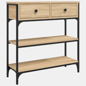 Mesa Consola - Mesa De Entrada 72,5x25x75 cm derivados de madeira carvalho sonoma