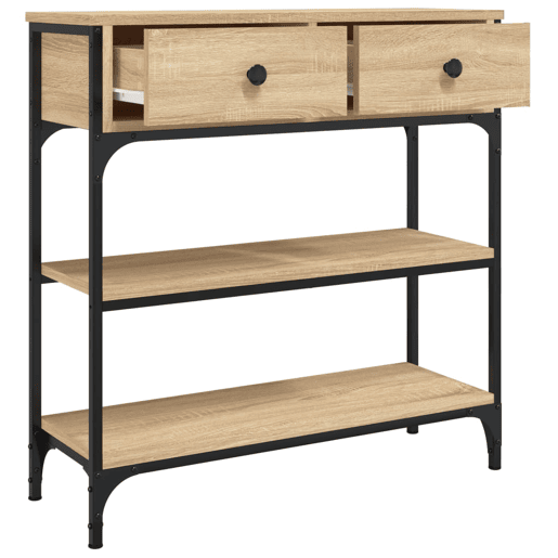 Mesa Consola - Mesa De Entrada 72,5x25x75 cm derivados de madeira carvalho sonoma