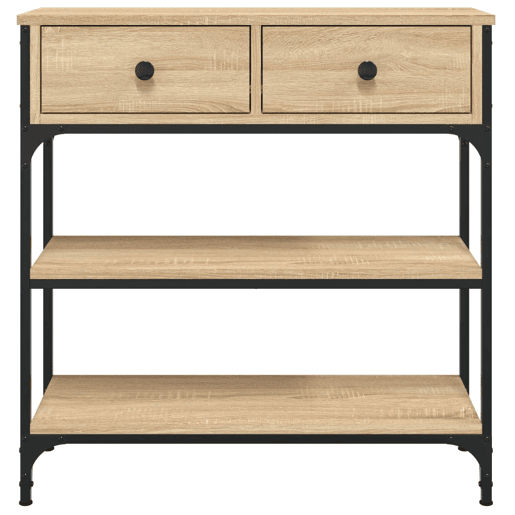 Mesa Consola - Mesa De Entrada 72,5x25x75 cm derivados de madeira carvalho sonoma