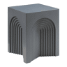 Mesa de apoio Elverumn MDF com design em arco 45x35x35 cm Cinzento mate en.casa