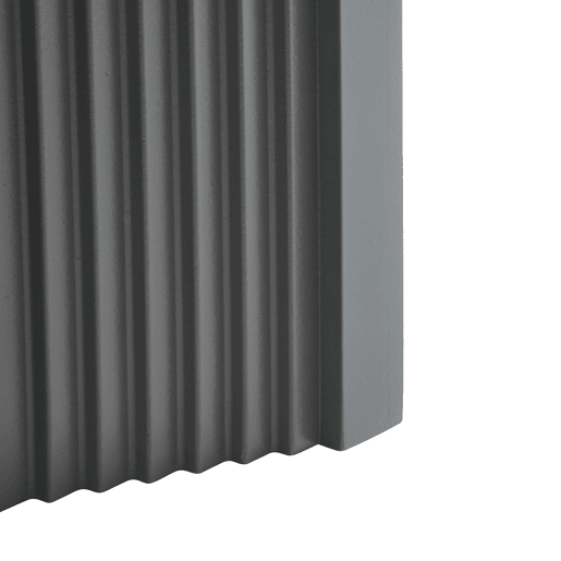 Mesa de apoio Elverumn MDF com design em arco 45x35x35 cm Cinzento mate en.casa