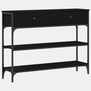 Mesa Consola - Mesa De Entrada com gaveta Carvalho preto 100 x 25 x 75 cm