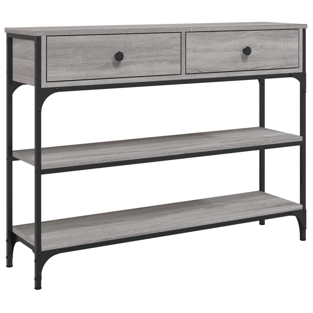 Mesa consola - mesa de entrada madera de ingeniería gris sonoma 100x25x75 cm