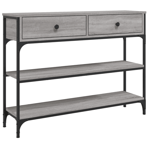 Mesa Consola - Mesa De Entrada 100x25x75 cm derivados de madeira cinzento sonoma