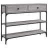 Mesa Consola - Mesa De Entrada 100x25x75 cm derivados de madeira cinzento sonoma