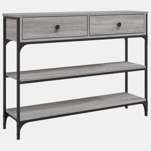 Mesa Consola - Mesa De Entrada 100x25x75 cm derivados de madeira cinzento sonoma