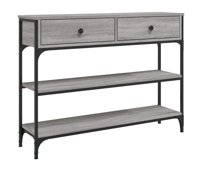 Mesa consola - mesa de entrada madera de ingeniería gris sonoma 100x25x75 cm