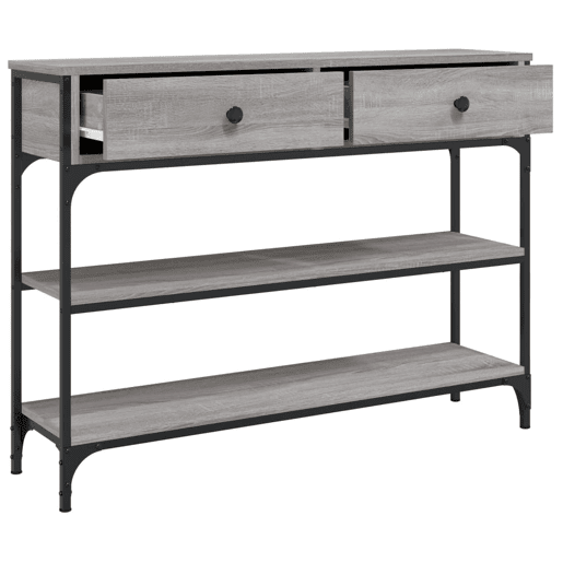 Mesa Consola - Mesa De Entrada 100x25x75 cm derivados de madeira cinzento sonoma