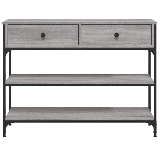 Mesa Consola - Mesa De Entrada 100x25x75 cm derivados de madeira cinzento sonoma