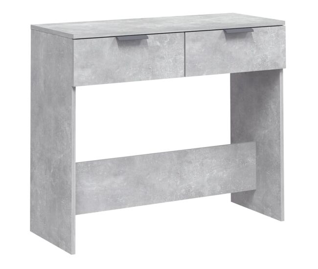 Mesa consola - mesa de entrada de madera contrachapada gris hormigón 90x36x75 cm