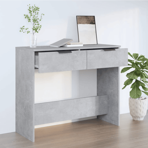 Mesa Consola - Mesa De Entrada 90x36x75 cm derivados de madeira cinzento-cimento