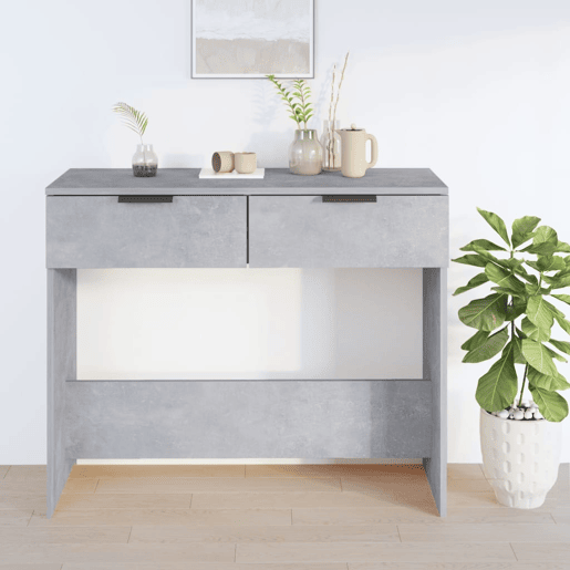 Mesa Consola - Mesa De Entrada 90x36x75 cm derivados de madeira cinzento-cimento