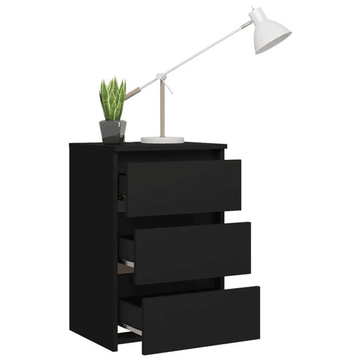 Mesa De Cabeceira - Mesinha De Cabeceira 40x35x62,5 cm derivados de madeira preto