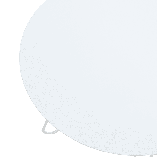 Mesa de apoio Nopimi redonda metal 45xØ43 cm Blanco mate en.casa