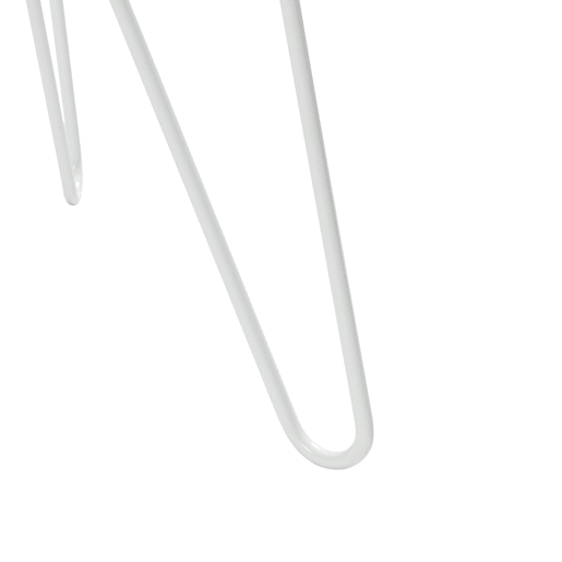 Mesa de apoio Nopimi redonda metal 45xØ43 cm Blanco mate en.casa