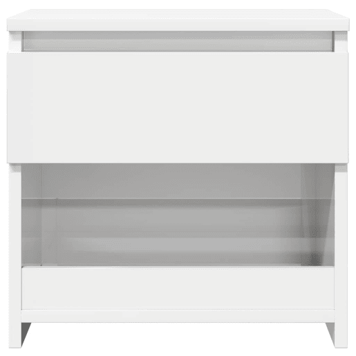 Mesa De Cabeceira - Mesinha De Cabeceira 40x30x39 cm contraplacado branco brilhante