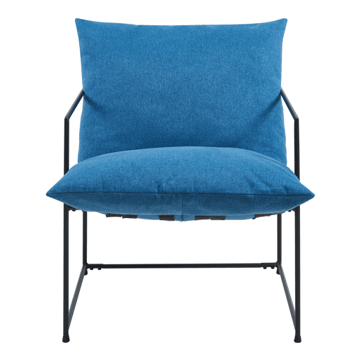 Poltrona Utsjoki com almofada lavável 90x61x70cm - PretoAzul en.casa