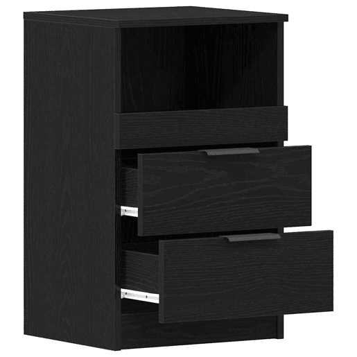 Mesa De Cabeceira - Mesinha De Cabeceira com gaveta Carvalho preto 40 x 35 x 65 cm