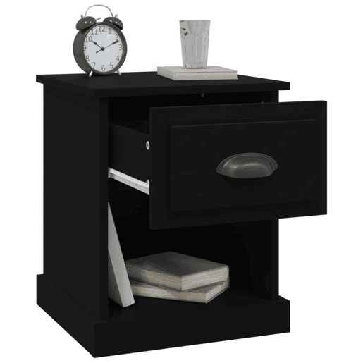 Mesa De Cabeceira - Mesinha De Cabeceira 39x39x47,5 cm derivados de madeira preto