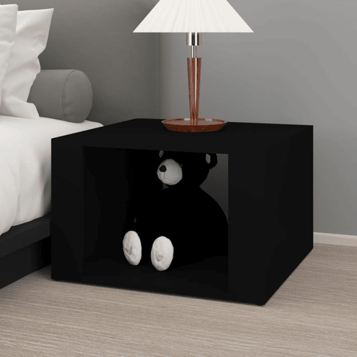 Mesa De Cabeceira - Mesinha De Cabeceira 57x55x36 derivados de madeira preto