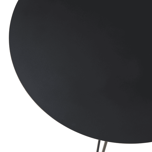 Mesa de apoio Nopimi redonda metal 45xØ43 cm Preto mate en.casa
