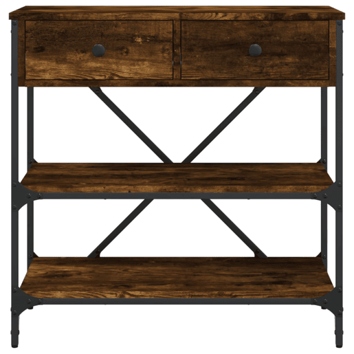 Mesa Consola - Mesa De Entrada 75x34,5x75 cm derivados de madeira carvalho fumado