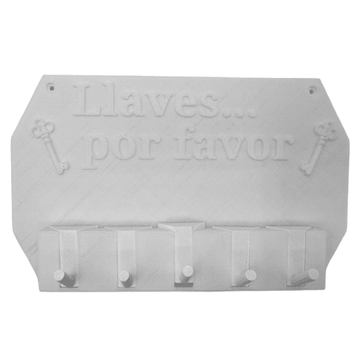 Well Home - Porta-chaves de parede ''Chaves por favor'' cor Branco Well Home - Porta-chaves de parede ''Chaves por favor'' cor Branco