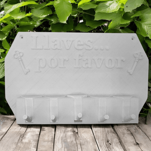 Well Home - Porta-chaves de parede ''Chaves por favor'' cor Branco Well Home - Porta-chaves de parede ''Chaves por favor'' cor Branco