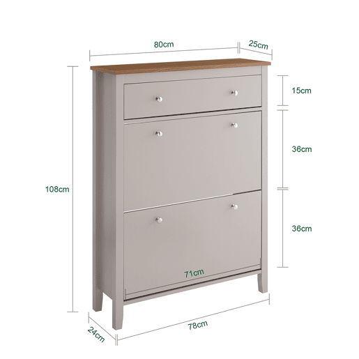 SoBuy Sapateira - Sapateira de Corredor - Grande Capacidade para 12 Pares de Sapatos + Gaveta de Arrumação, 80x25x108 cm, Castanho Claro, FSR89-KA
