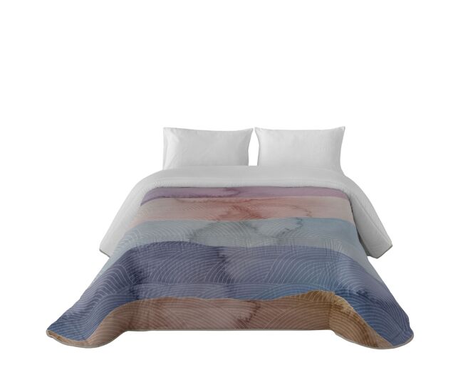 Sandal - edredón nórdico estampado - acolchado de gran confort y extrasuave - gramaje 300 gramos con tacto pluma - cama 90 - ocean blue
