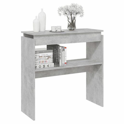 Mesa Consola - Mesa De Entrada 80x30x80 cm derivados de madeira cinzento cimento