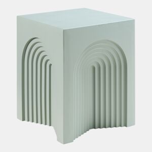 Mesa de apoio Elverumn MDF com design em arco 45x35x35 cm Verde mate en.casa