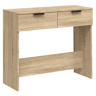 Mesa Consola - Mesa De Entrada 90x36x75 cm derivados de madeira carvalho sonoma