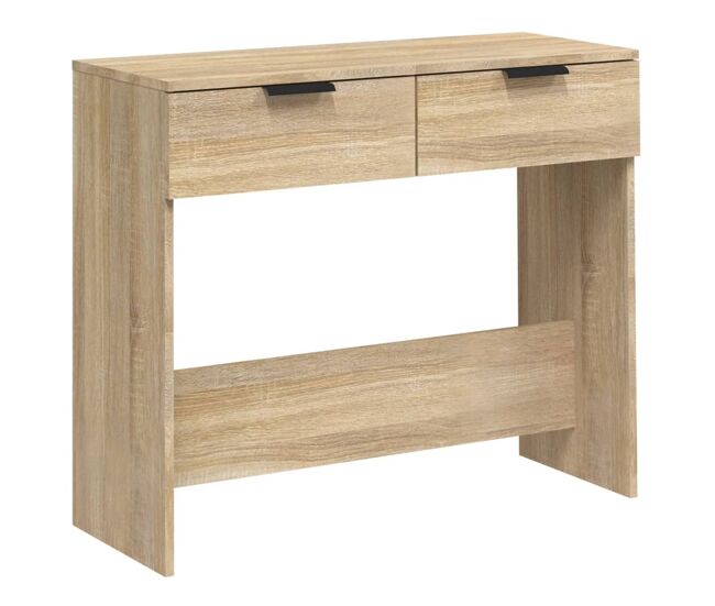 Mesa consola - mesa de entrada de madera contrachapada roble sonoma 90x36x75 cm