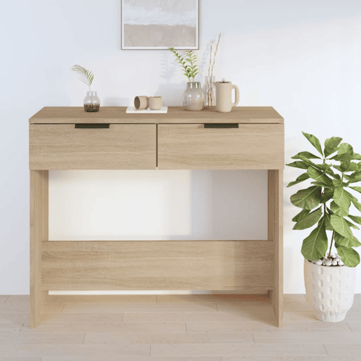 Mesa Consola - Mesa De Entrada 90x36x75 cm derivados de madeira carvalho sonoma