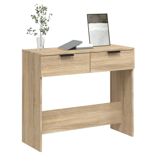 Mesa Consola - Mesa De Entrada 90x36x75 cm derivados de madeira carvalho sonoma